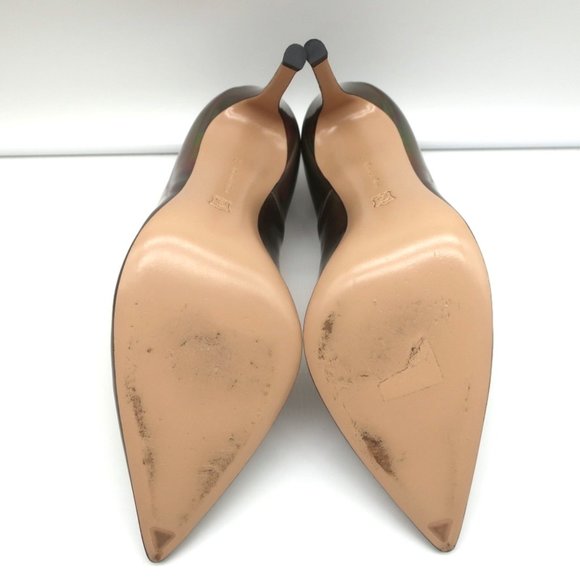 GIANVITO ROSSI ELLIPSIS HIGH BACK PUMPS HOLOGRAPHIC LEATHER SIZE 39 POINTED TOE - Picture 12 of 12